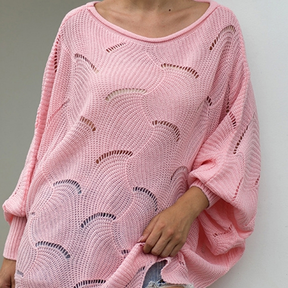 Pink Openwork Knit Top - Picture 2 of 11